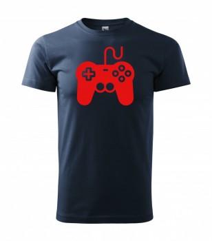 Tričko pro hráče H01 námořní modrá s červeným potiskem M pánské