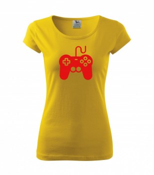 Tričko pro hráče H01 žluté s červeným potiskem dámské M dámské