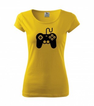 Tričko pro hráče H01 žluté s černým potiskem dámské M dámské