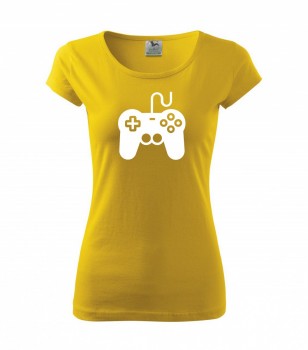 Tričko pro hráče H01 žluté s bílým potiskem dámské M dámské
