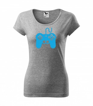 Tričko pro hráče H01 šedé se sv. modrý potiskem dámské XL dámské