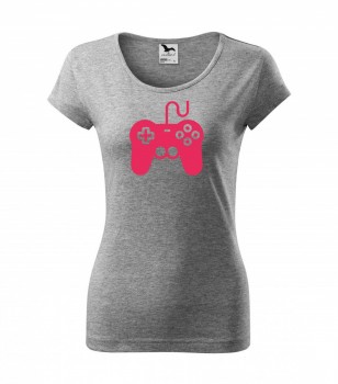 Tričko pro hráče H01 šedé s růžovým potiskem dámské M dámské