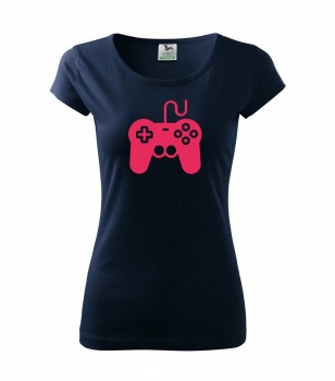 Tričko pro hráče H01 námořní modrá s růžovým potiskem dámské M dámské