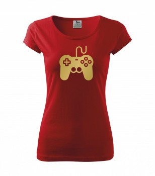 Tričko pro hráče H01 červené se zlatým potiskem dámské XS dámské
