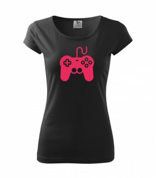 Tričko pro hráče H01 černé s růžovým potiskem dámské M dámské