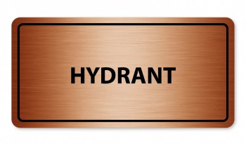 Piktogram textový-hydrant bronz