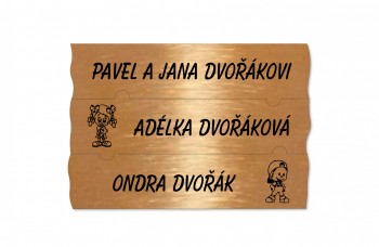 Dveřní štítek Puzzle 08 bronz