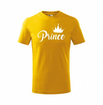 Tričko Prince dětské žluté s bílým potiskem 146 cm/10 let