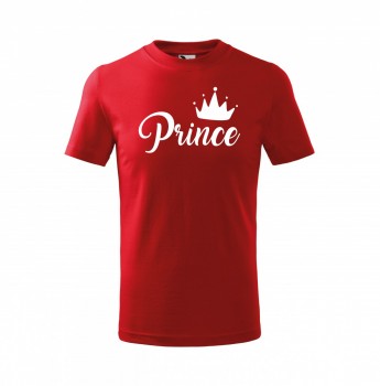 Tričko Prince dětské červené s bílým potiskem 158 cm/12 let