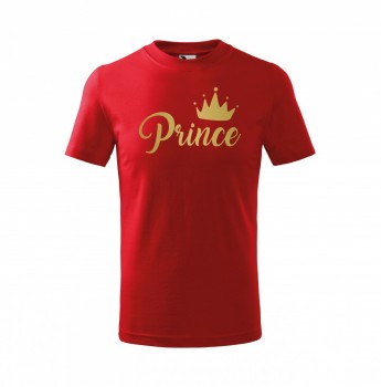 Tričko Prince dětské červené se zlatým potiskem