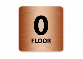 Piktogram 0.floor bronz