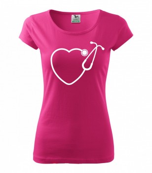 Poháry.com ™ Tričko pro zdravotní sestřičku D13 růžové M dámské