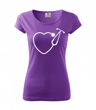 Poháry.com ™ Tričko pro zdravotní sestřičku D13 fialové XL dámské