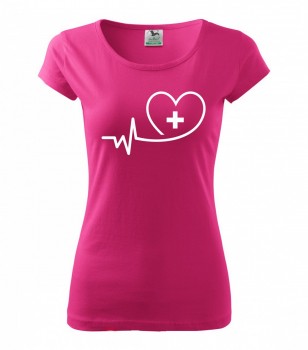 Poháry.com ™ Tričko pro zdravotní sestřičku D12 růžové M dámské