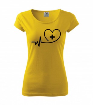 Poháry.com ™ Tričko pro zdravotní sestřičku D12 žluté M dámské