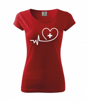 Poháry.com ™ Tričko pro zdravotní sestřičku D12 červené XXL dámské