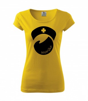 Poháry.com ™ Tričko pro zdravotní sestřičku D8 žluté M dámské