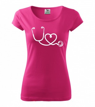 Poháry.com ™ Tričko pro zdravotní sestřičku D14 růžové S dámské