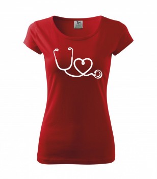 Poháry.com ™ Tričko pro zdravotní sestřičku D14 červené XXL dámské