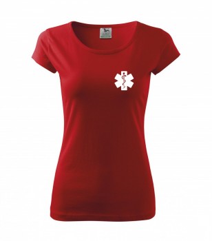 Poháry.com ™ Tričko pro zdravotní sestřičku D15 červené M dámské