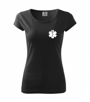 Poháry.com ™ Tričko pro zdravotní sestřičku D15 černé L dámské
