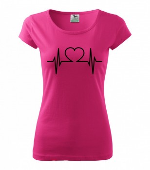 Poháry.com ™ Tričko pro zdravotní sestřičku D22 růžové/č L dámské