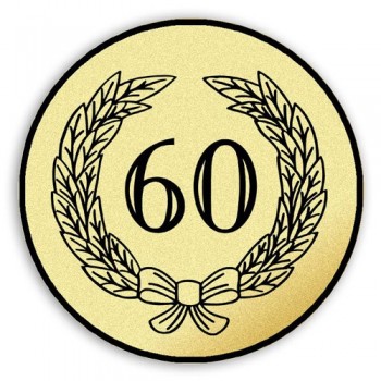 Emblém tištěný Výročí 60. let 25 mm