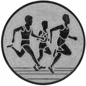 Emblém běh stříbro 50 mm