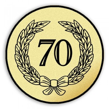 Emblém tištěný Výročí 70. let 70 mm