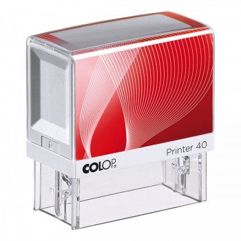 COLOP ® Razítko Colop Printer 40 červeno/bílé se štočkem modrý polštářek