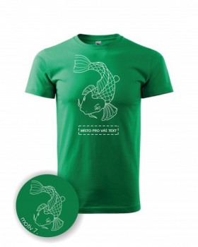 Tričko s motivem ryby 007 zelené XXL dámské