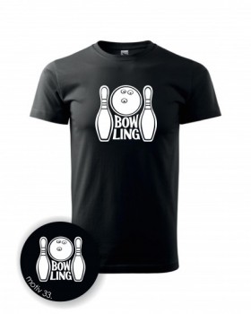 Tričko na bowling 033 černé XL dámské
