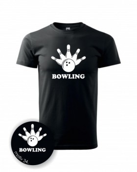 Tričko na bowling 034 černé S pánské