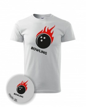 Tričko na bowling 035 bílé S dámské