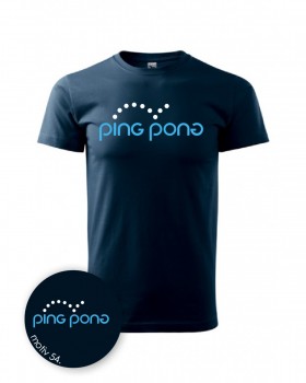 Tričko na ping pong 054 nám. modrá XS pánské