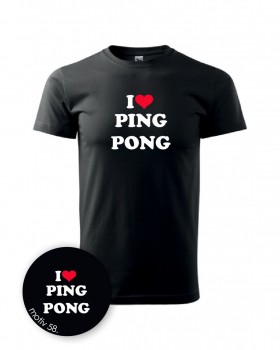 Tričko ping pong 058 černé S pánské