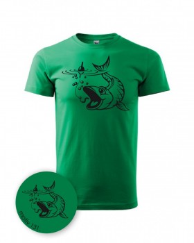Tričko pro rybáře 131 zelené XXL pánské