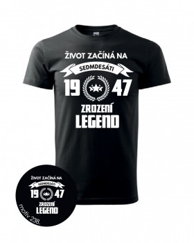 Tričko zrození legend 238 černé S pánské