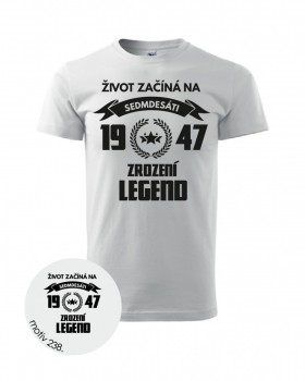 Tričko zrození legend 238 bílé S dámské