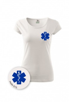 Tričko dámské pro zdravotní sestřičku D15 bílé XL dámské