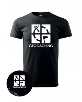 Tričko Geocaching 267 černé XXXL pánské